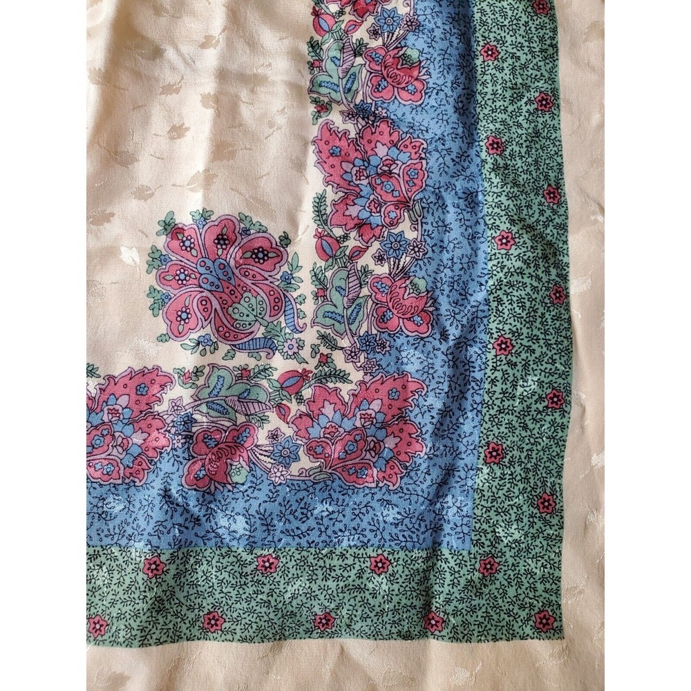 Please Read Vintage Scarf‎ Ginnie Johansen Floral Dainty Romantic Coquette